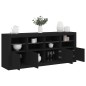 vidaXL Aparador con luces LED negro 163x37x67 cm vidaXL Aparador con luces LED negro 163x37x67 cm