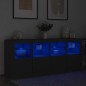 vidaXL Aparador con luces LED negro 163x37x67 cm vidaXL Aparador con luces LED negro 163x37x67 cm