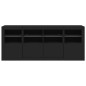 vidaXL Aparador con luces LED negro 163x37x67 cm vidaXL Aparador con luces LED negro 163x37x67 cm