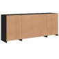 vidaXL Aparador con luces LED negro 163x37x67 cm vidaXL Aparador con luces LED negro 163x37x67 cm