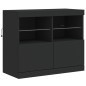 vidaXL Aparador con luces LED negro 163x37x67 cm vidaXL Aparador con luces LED negro 163x37x67 cm