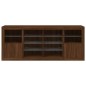 vidaXL Aparador con luces LED roble ahumado 163x37x67 cm vidaXL Aparador con luces LED roble ahumado 163x37x67 cm