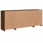vidaXL Aparador con luces LED roble ahumado 163x37x67 cm vidaXL Aparador con luces LED roble ahumado 163x37x67 cm