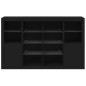 vidaXL Aparadores con luces LED 3 piezas madera de ingeniería negro vidaXL Aparadores con luces LED 3 piezas madera de ingeniería negro