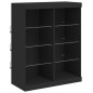 vidaXL Aparadores con luces LED 3 piezas madera de ingeniería negro vidaXL Aparadores con luces LED 3 piezas madera de ingeniería negro