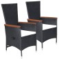 vidaXL Juego de comedor para jardín 5 piezas negro vidaXL Juego de comedor para jardín 5 piezas negro