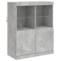 vidaXL Aparador con luz LED 3 pzas madera de ingeniería gris hormigón vidaXL Aparador con luz LED 3 pzas madera de ingeniería gris hormigón