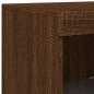 vidaXL Aparador con luz LED 3 pzas madera de ingeniería marrón roble vidaXL Aparador con luz LED 3 pzas madera de ingeniería marrón roble