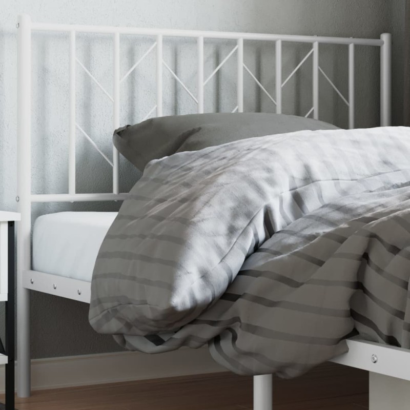 vidaXL Cabecero de metal blanco 107 cm vidaXL Cabecero de metal blanco 107 cm