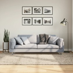 vidaXL Alfombra pelo largo aspecto brillante ISTAN beige 160x230 cm