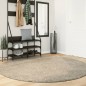 vidaXL Alfombra pelo largo aspecto brillante ISTAN beige Ø 200 cm