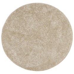 vidaXL Alfombra pelo largo aspecto brillante ISTAN beige Ø 200 cm