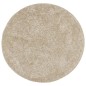 vidaXL Alfombra pelo largo aspecto brillante ISTAN beige Ø 200 cm