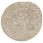 vidaXL Alfombra pelo largo aspecto brillante ISTAN beige Ø 200 cm