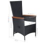 vidaXL Juego de comedor para jardín 5 piezas negro vidaXL Juego de comedor para jardín 5 piezas negro