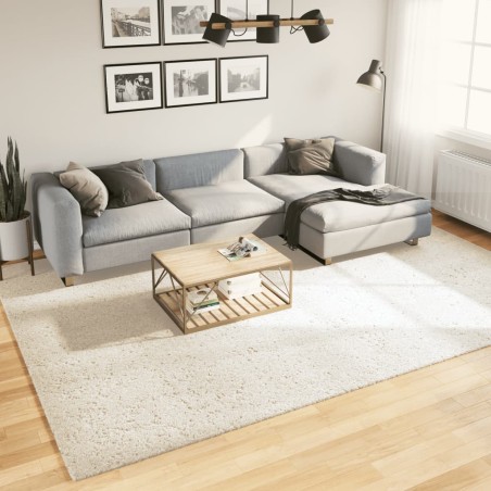 vidaXL Alfombra pelo largo aspecto brillante ISTAN crema 240x340 cm
