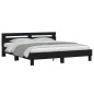 vidaXL Estructura cama con cabecero madera ingeniería negro 200x200 cm vidaXL Estructura cama con cabecero madera ingeniería negro 200x200 cm