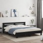 vidaXL Estructura cama con cabecero madera ingeniería negro 200x200 cm vidaXL Estructura cama con cabecero madera ingeniería negro 200x200 cm