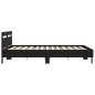 vidaXL Estructura cama con cabecero madera ingeniería negro 200x200 cm vidaXL Estructura cama con cabecero madera ingeniería negro 200x200 cm