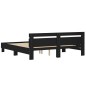 vidaXL Estructura cama con cabecero madera ingeniería negro 200x200 cm vidaXL Estructura cama con cabecero madera ingeniería negro 200x200 cm