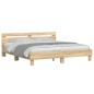 vidaXL Estructura de cama cabecero y luces LED roble Sonoma 180x200 cm vidaXL Estructura de cama cabecero y luces LED roble Sonoma 180x200 cm