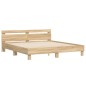 vidaXL Estructura de cama cabecero y luces LED roble Sonoma 180x200 cm vidaXL Estructura de cama cabecero y luces LED roble Sonoma 180x200 cm