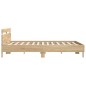 vidaXL Estructura de cama cabecero y luces LED roble Sonoma 180x200 cm vidaXL Estructura de cama cabecero y luces LED roble Sonoma 180x200 cm
