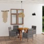 vidaXL Juego de comedor de jardín 5 piezas gris antracita vidaXL Juego de comedor de jardín 5 piezas gris antracita