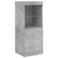 vidaXL Aparador con luz LED 3 pzas madera de ingeniería gris hormigón vidaXL Aparador con luz LED 3 pzas madera de ingeniería gris hormigón