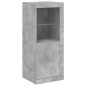 vidaXL Aparador con luz LED 3 pzas madera de ingeniería gris hormigón vidaXL Aparador con luz LED 3 pzas madera de ingeniería gris hormigón