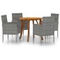 vidaXL Juego de comedor de jardín 5 piezas gris antracita vidaXL Juego de comedor de jardín 5 piezas gris antracita