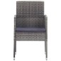 vidaXL Juego de comedor de jardín 5 piezas gris antracita vidaXL Juego de comedor de jardín 5 piezas gris antracita