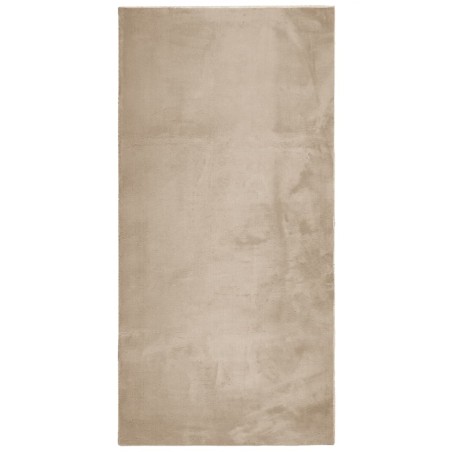 vidaXL Alfombra de pelo corto suave lavable HUARTE arena 100x200 cm