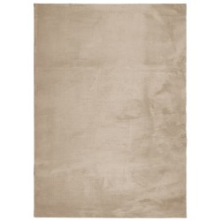 vidaXL Alfombra de pelo corto suave lavable HUARTE arena 200x280 cm