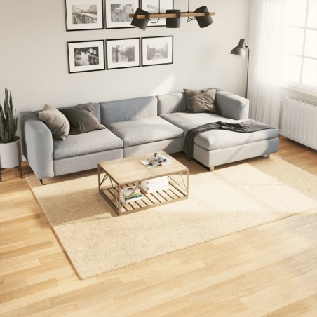 vidaXL Alfombra de pelo corto suave lavable HUARTE crema 200x280 cm