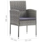 vidaXL Juego de comedor de jardín 5 piezas gris antracita vidaXL Juego de comedor de jardín 5 piezas gris antracita