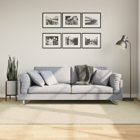 vidaXL Alfombra de pelo corto suave lavable HUARTE crema 160x230 cm