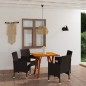 vidaXL Juego de comedor para jardín de 5 piezas marrón vidaXL Juego de comedor para jardín de 5 piezas marrón