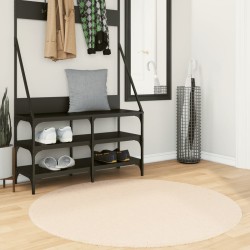 vidaXL Alfombra de pelo corto suave lavable HUARTE beige Ø 120 cm