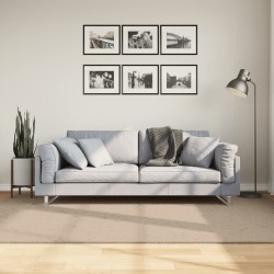 vidaXL Alfombra de pelo corto suave lavable HUARTE arena 160x230 cm