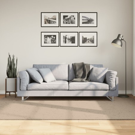 vidaXL Alfombra de pelo corto suave lavable HUARTE arena 160x230 cm