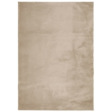 vidaXL Alfombra de pelo corto suave lavable HUARTE arena 160x230 cm