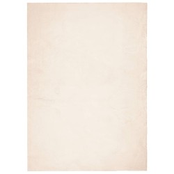 vidaXL Alfombra de pelo corto suave lavable HUARTE beige 140x200 cm
