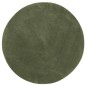 vidaXL Alfombra pelo corto suave lavable HUARTE verde bosque Ø 100 cm