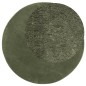 vidaXL Alfombra pelo corto suave lavable HUARTE verde bosque Ø 100 cm