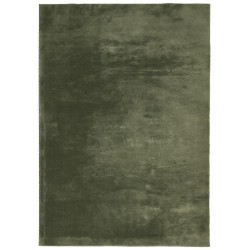 vidaXL Alfombra pelo corto suave lavable HUARTE verde bosque 120x170cm