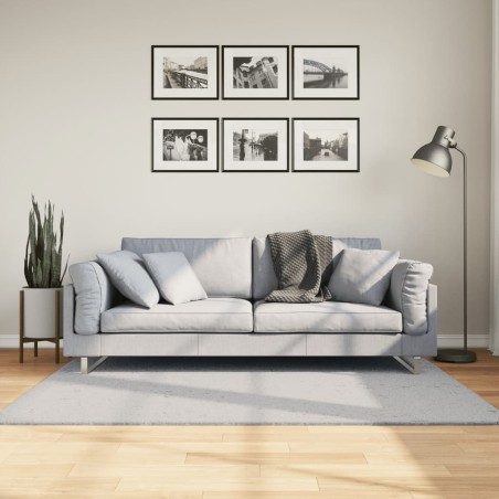vidaXL Alfombra de pelo corto suave lavable HUARTE gris 120x170 cm
