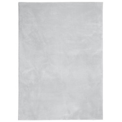 vidaXL Alfombra de pelo corto suave lavable HUARTE gris 120x170 cm