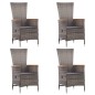 vidaXL Juego de comedor para jardín 5 piezas gris vidaXL Juego de comedor para jardín 5 piezas gris