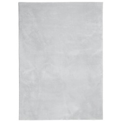 vidaXL Alfombra de pelo corto suave lavable HUARTE gris 240x340 cm